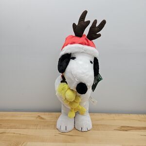 NEW Gemmy Peanuts Snoopy Woodstock Holiday Christmas Greeter Santa Hat NWT 2021